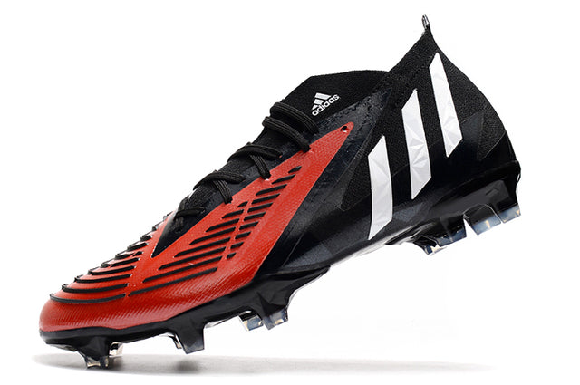 Chuteira Adidas Predator Edge.1 Campo FG - Preto/vemelhor