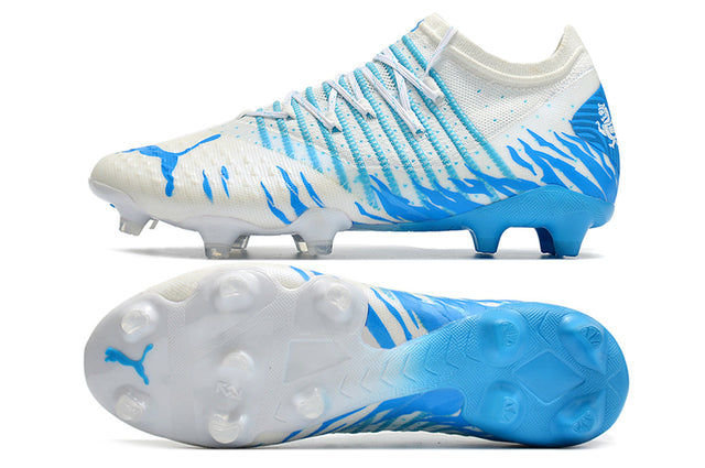 Chuteira Puma Future Z 1.4 Campo FG/AG - Branco/Azul