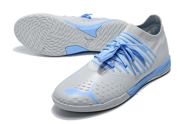 Chuteira Puma Future Z 1.3 Pro Cage - Cinza/Azul