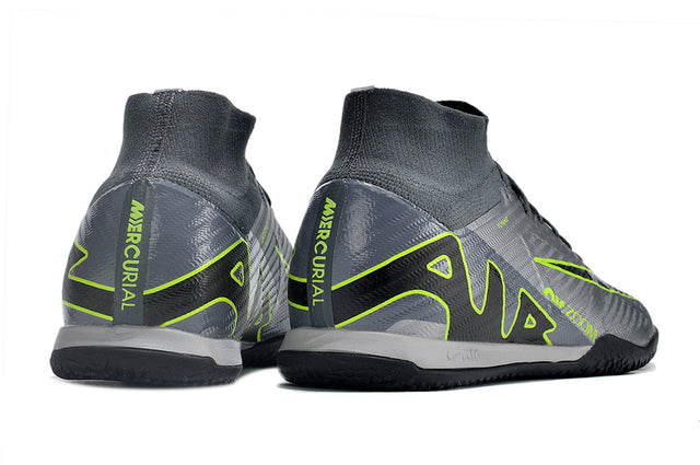 Chuteira Nike Mercurial Superfly 9 Elite Futsal IC - Cinza/Verde