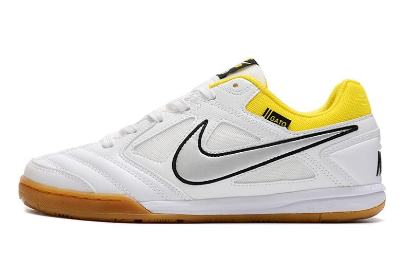 Chuteira Nike SB Gato Futsal - Branco/Amarelo