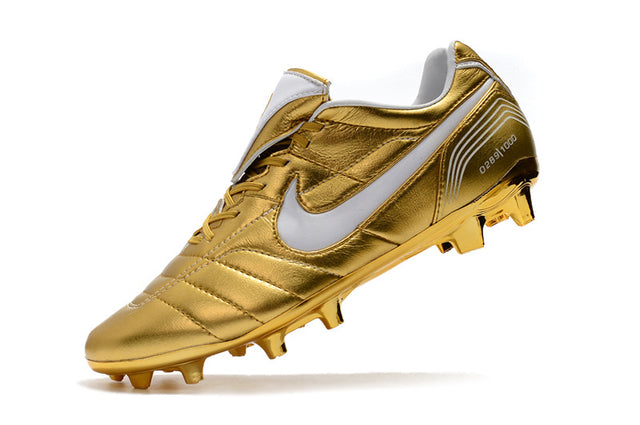Chuteira Nike 10R Elite FG - Dourado/Branco