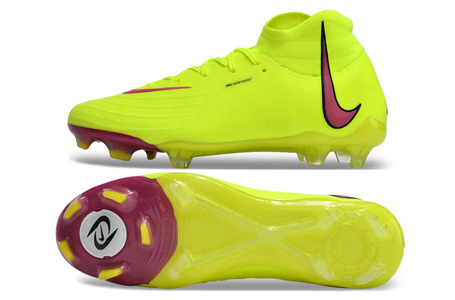 Chuteira Nike Campo Phantom Luna Elite Campo FG - Amarelo/Rosa