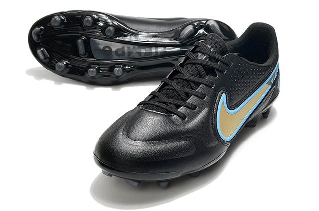 Chuteira Nike Tiempo 9 Elite Campo FG - Preto/Azul