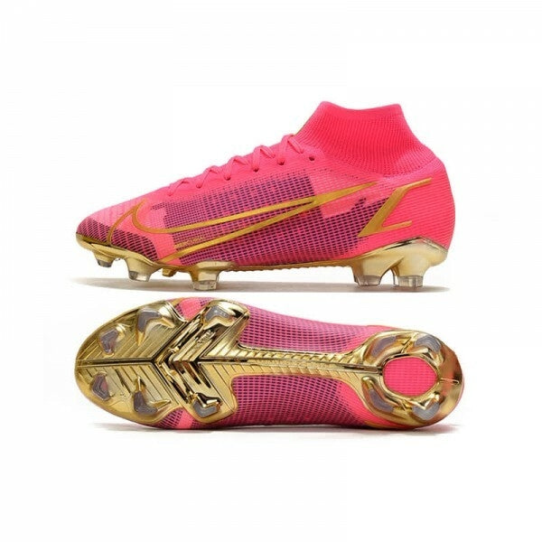 Chuteira Nike Mercurial Superfly 8 Elite Campo FG - Rosa/Dourado