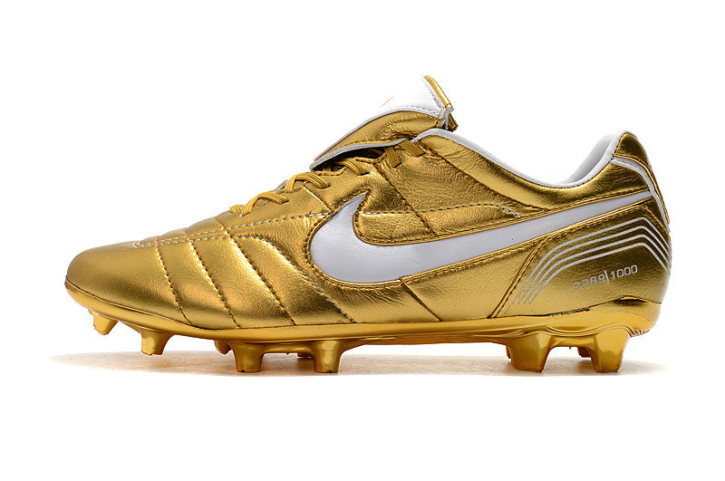 Chuteira Nike 10R Elite FG - Dourado/Branco