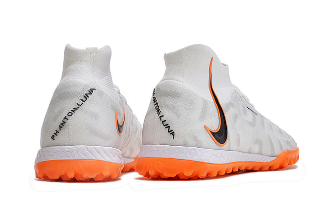 Chuteira Nike React Phantom Luna Elite Society - Branco/Laranja