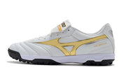 Chuteira Mizuno Morelia Neo 2 Society - Branco/Dourado