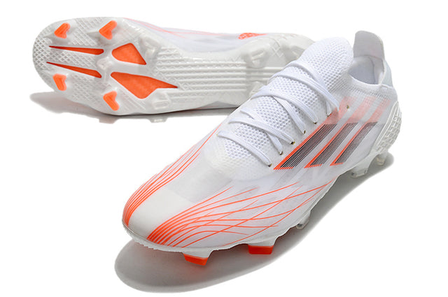 Chuteira Adidas Speedfow.1 FG - Branco/Laranja