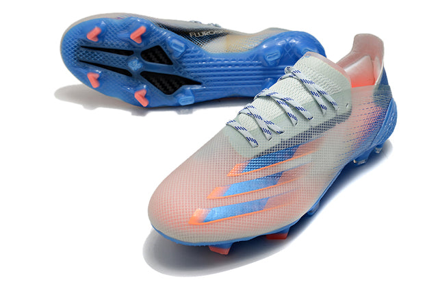 Chuteira Adidas Ghosted.1 Campo FG - Azul/Branco