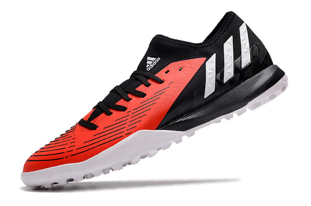 Chuteira Adidas Predator Edge.3 Low Society TF - Vermelho/Preto