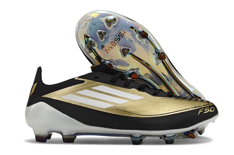 Chuteira Adidas F50 X Campo  - Dourada/Preta
