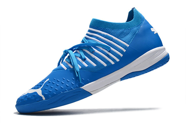 Chuteira Puma Future Z 1.3 Pro Cage - Branco/Azul