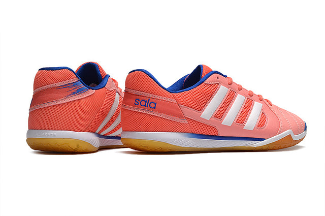 Chuteira Adidas Top Sala Futsal - Branco/Vermelho/Marrom