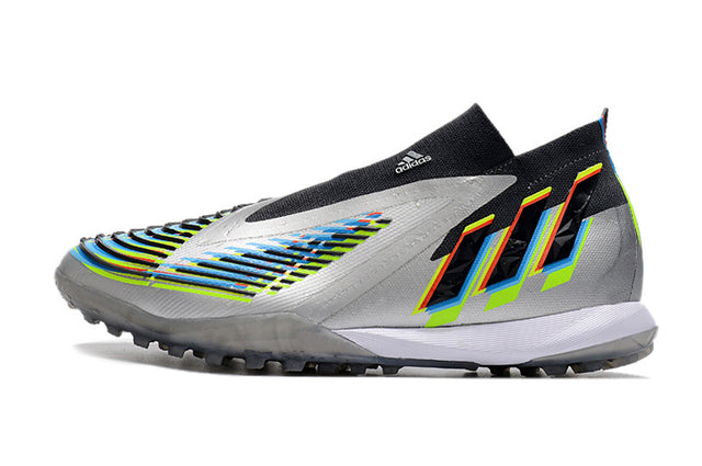 Chuteira Adidas Predator Edge+ Society TF - Prata/Preto