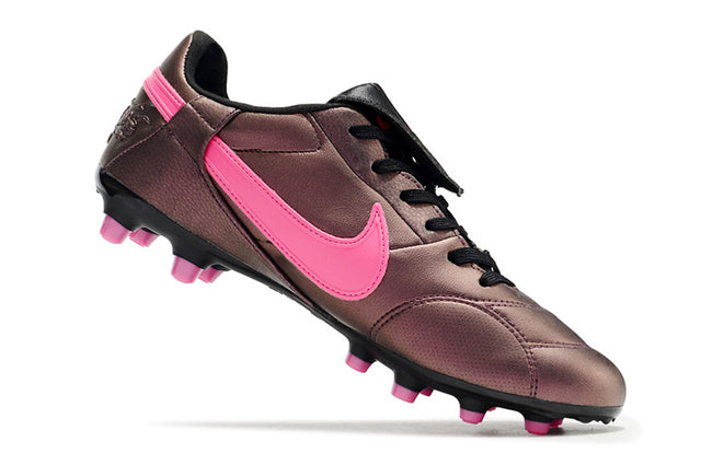 Chuteira Nike Premier 3 FG - Marrom/Rosa