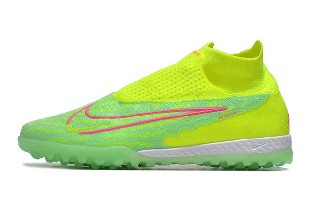 Chuteira Nike Phantom GX DF Society TF - Verde/Rosa