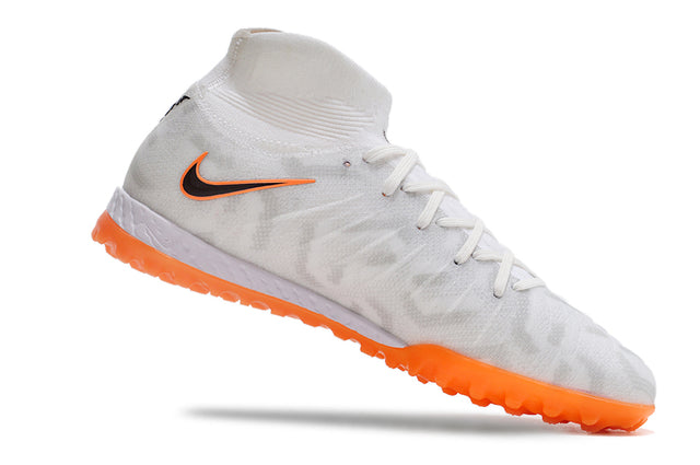 Chuteira Nike React Phantom Luna Elite Society - Branco/Laranja