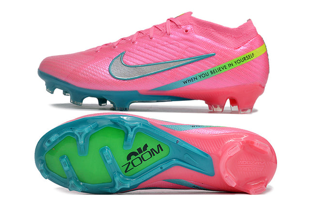 Chuteira Nike Air Zoom Mercurial Vapor 15 Elite FG - Rosa/Azul