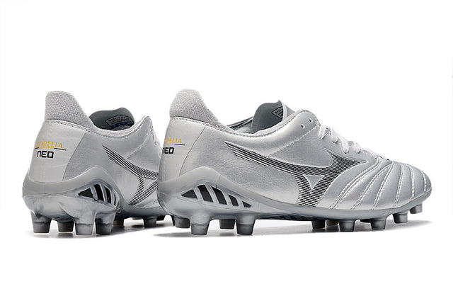Chuteira Mizuno Morelia Neo 3 Campo FG - Prata