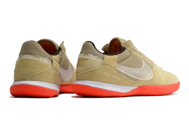 Chuteira Nike Street Gato Futsal IC - Bege/Laranja
