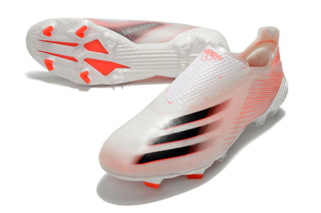 Chuteira Adidas Ghosted+ Campo FG - Branco/Vermelho