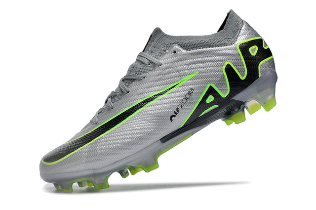 Chuteira Nike Air Zoom Mercurial Vapor 15 Elite FG - Cinza/Verde