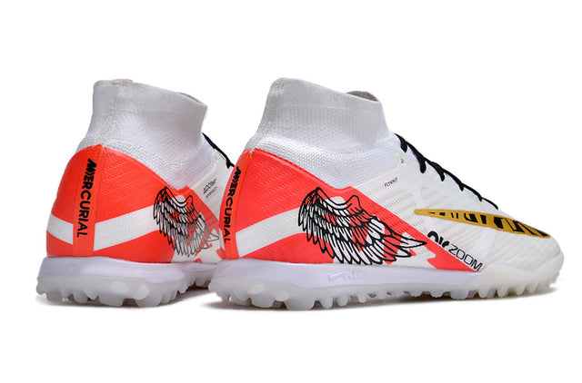 Chuteira Nike Mercurial Superfly 9 Elite Society - Branco/Vermelho
