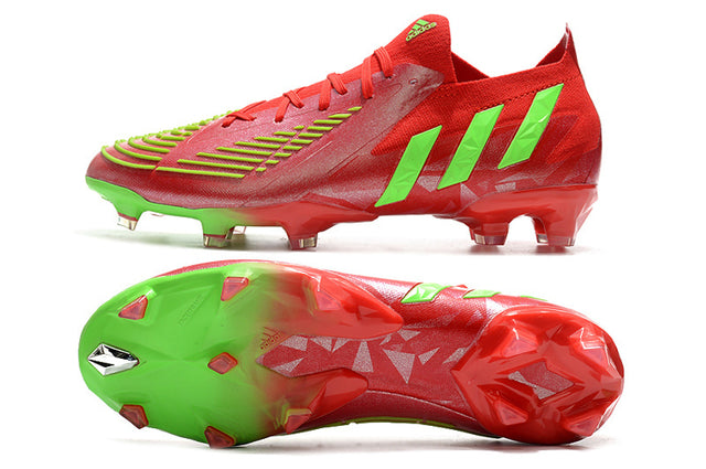 Chuteira Adidas Predator Edge.1 Low Campo FG - Vermelho/Verde