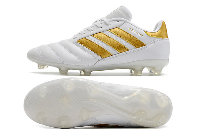 Chuteira Adidas Mundial.1 Campo FG - Branco/Amarelo