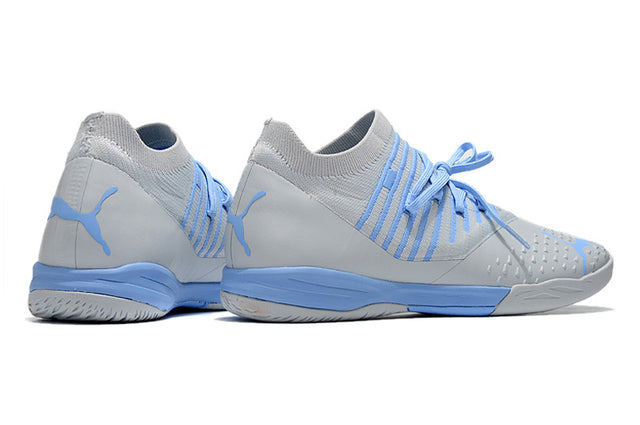 Chuteira Puma Future Z 1.3 Pro Cage - Cinza/Azul