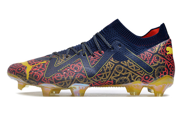 Chuteira Puma Future Ultimate FG - Azul/Amarelo