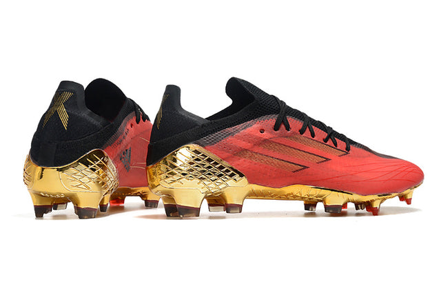 Chuteira Adidas Speedfow.1 FG - Vermelho/Dourado/Preto