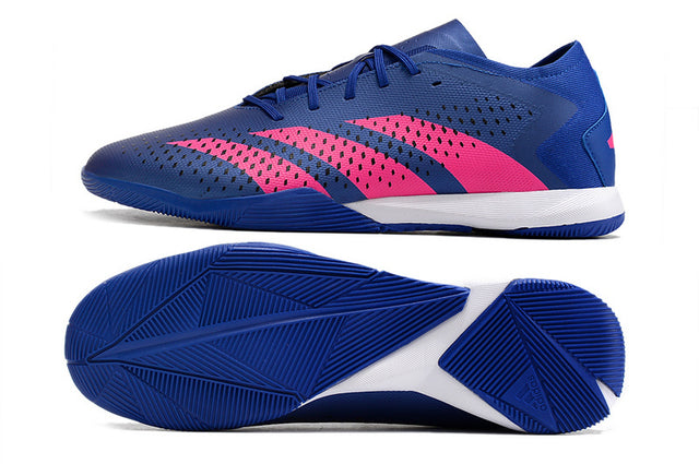 Chuteira Adidas Predator Accuracy.3 Low Futsal - Azul/Rosa