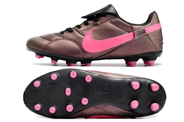 Chuteira Nike Premier 3 FG - Marrom/Rosa