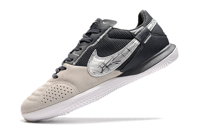 Chuteira Nike Street Gato Futsal IC - Cinza/Bege