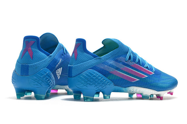 Chuteira Adidas Speedfow.1 FG - Azul/Branco