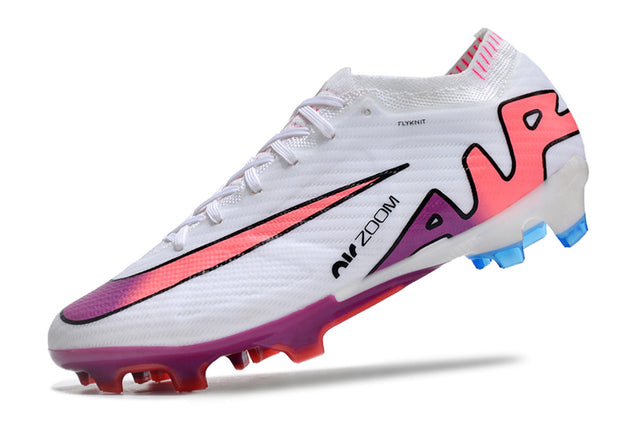 Chuteira Nike Air Zoom Mercurial Vapor 15 Elite FG - Branco/Rosa