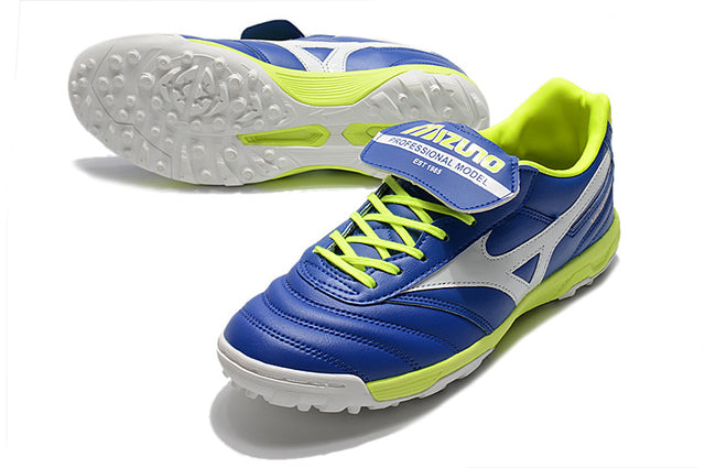 Chuteira Mizuno Morelia Neo 2 Society - Azul/Amarelo