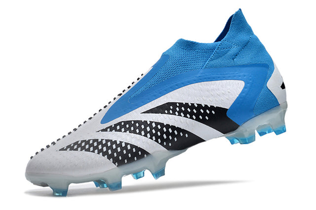 Chuteira Adidas Predator Accuracy+ FG - Branco/Azul