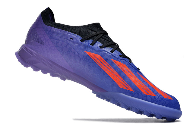 Chuteira Adidas X CrazyFast.1 Society TF - Roxo/Laranja
