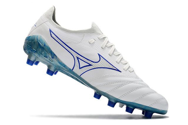 Chuteira Mizuno Morelia Neo 3 Campo FG - Branco/Azul