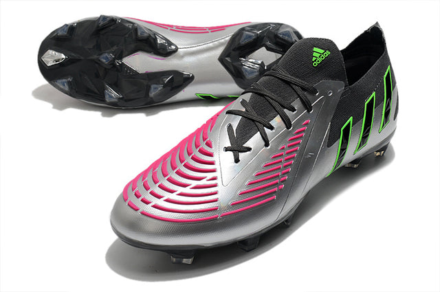 Chuteira Adidas Predator Edge.1 Low Campo FG - Preto/Prata