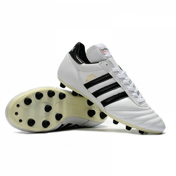 Chuteira Adidas Mundial Campo FG - Branco/Preto