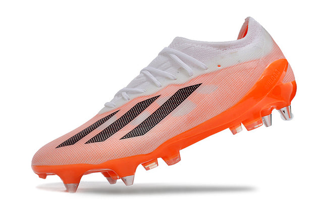 Chuteira Adidas X CrazyFast.1 SG - Branco/Laranja