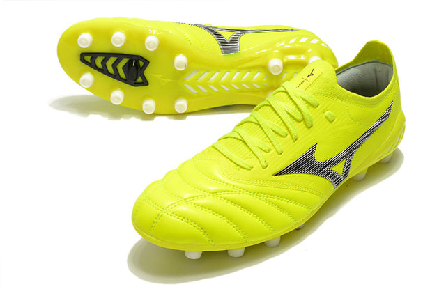 Chuteira Mizuno Morelia Neo 3 Campo FG - Amarelo/Preto