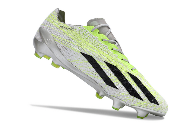 Chuteira Adidas X CrazyFast+ Strung FG - Cinza/Verde