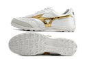 Chuteira Mizuno Morelia Neo Sala Society - Branco/Dourado