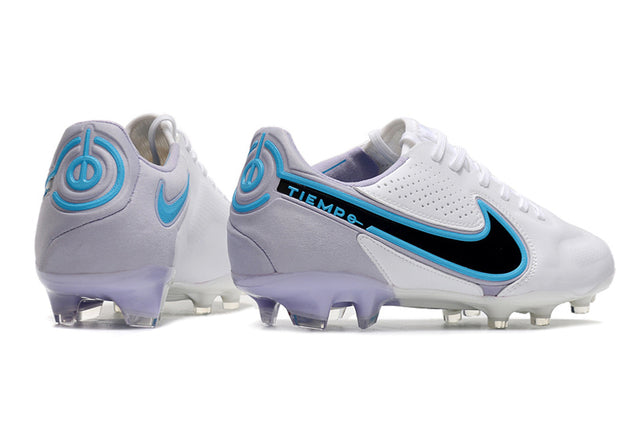 Chuteira Nike Tiempo Legend 9 Elite FG - Branco/Azul
