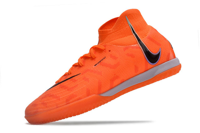 Chuteira Nike React Phantom Luna Elite DF Futsal - Laranja/Preto